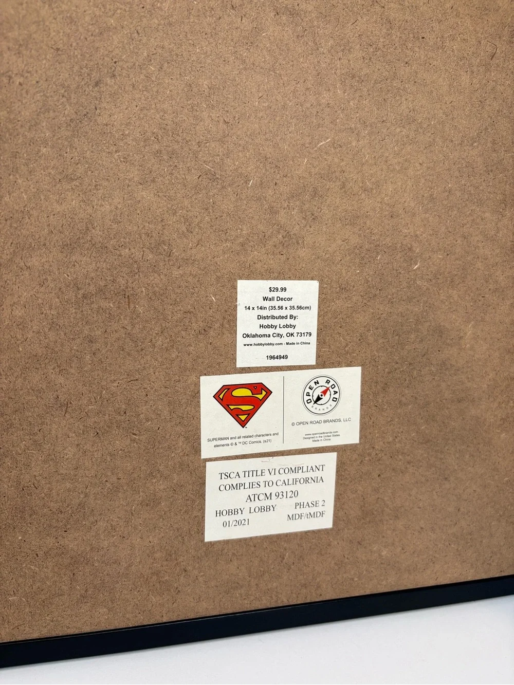 Hobby Lobby framed wall